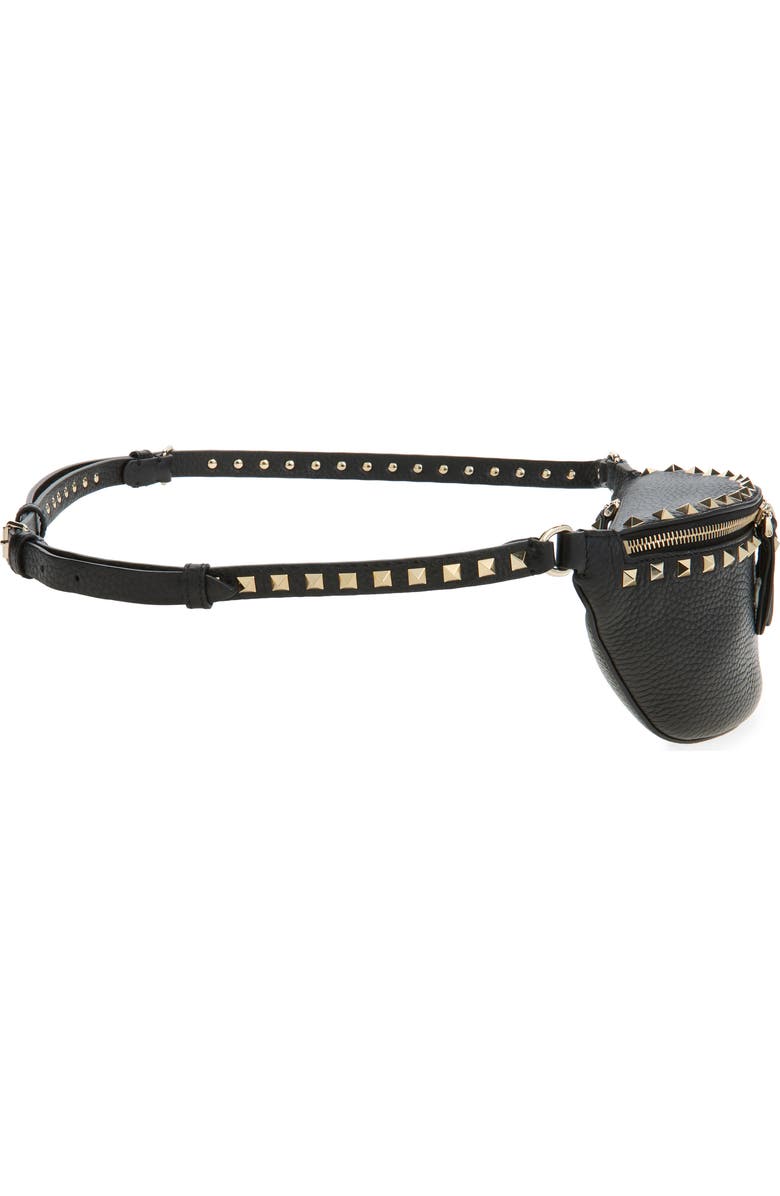 Valentino Garavani Rockstud Leather Belt Bag, Alternate, color,
