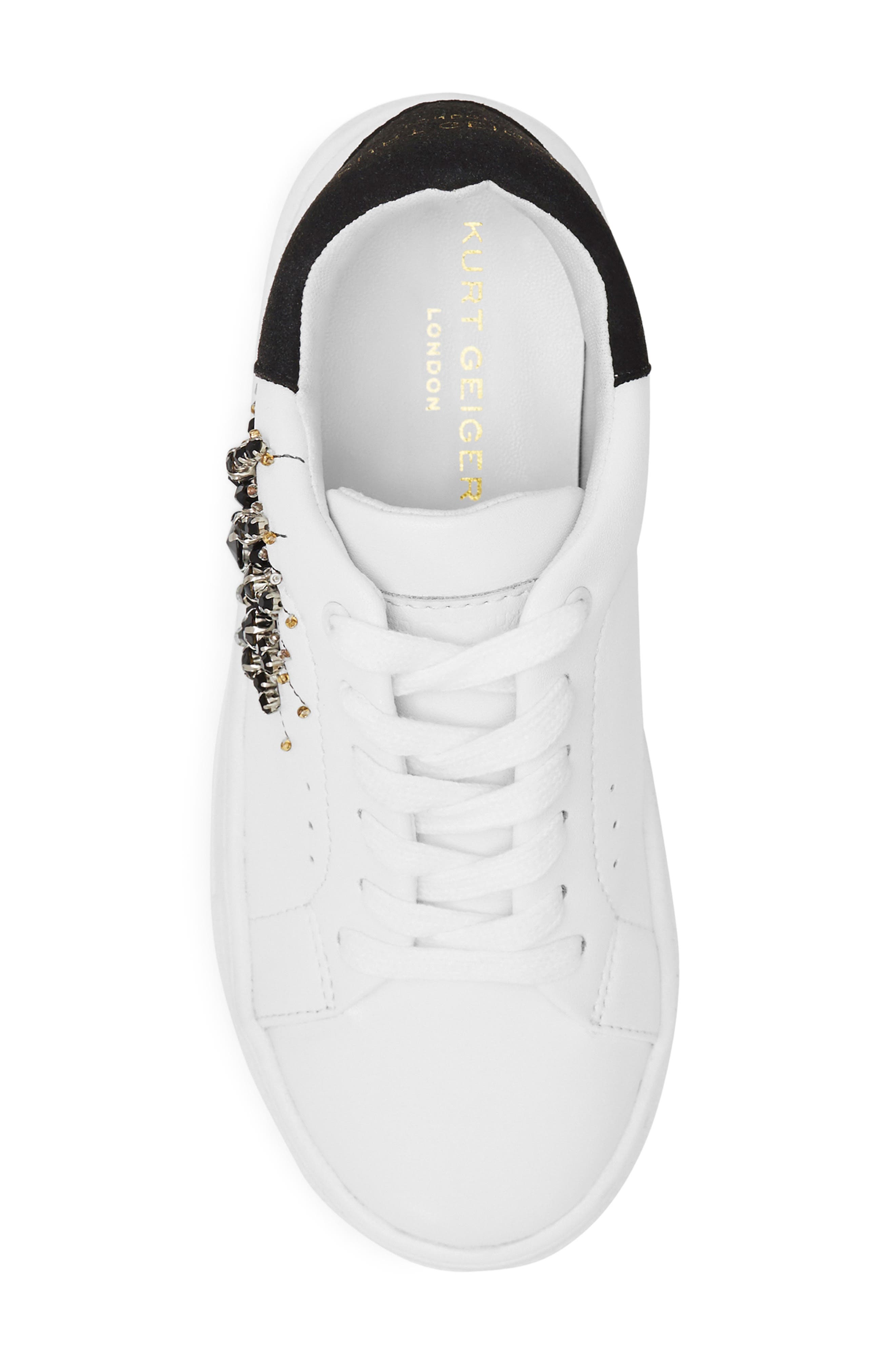 Kurt Geiger London Kids' Mini Laney Eye Platform Sneaker, Alternate, color, White