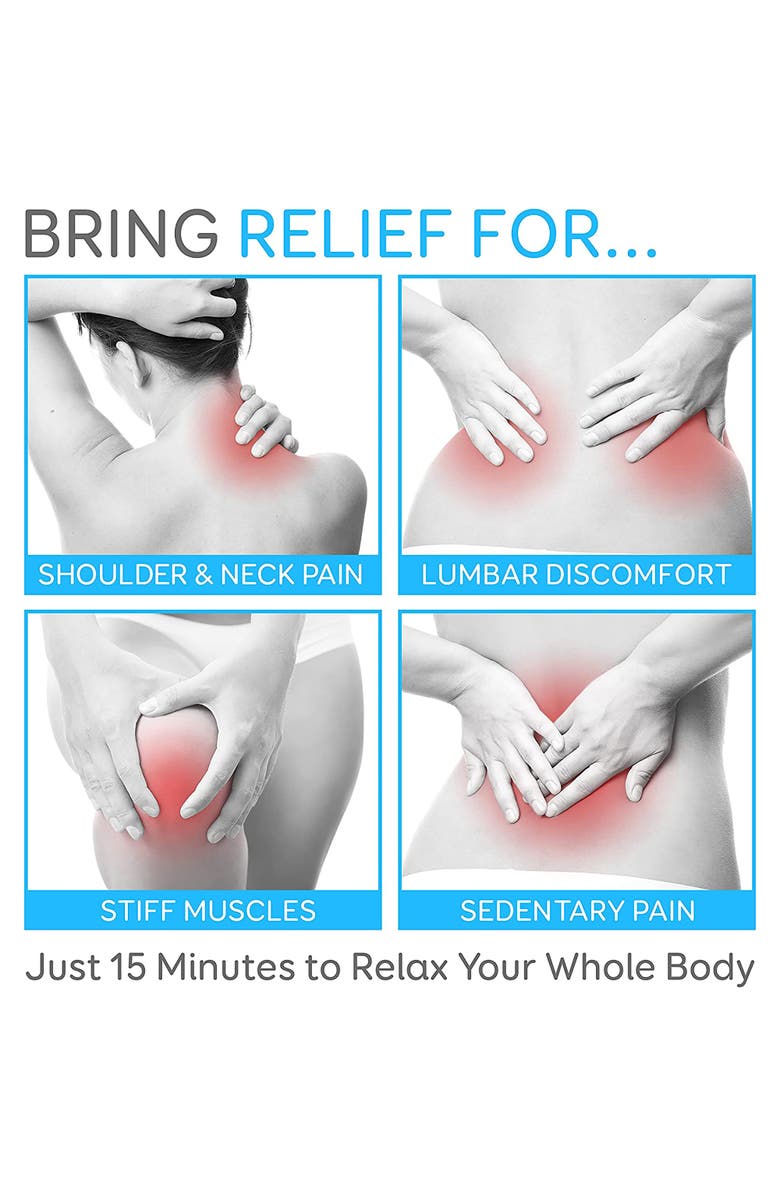 PURSONIC Massage Mat with Soothing Heat, Alternate, color, Black