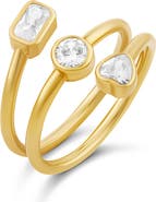 SHYMI Cubic Zirconia Bezel Wrap Ring