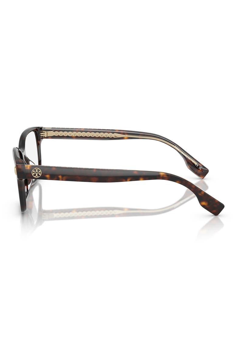 49mm Rectangular Optical Glasses, Alternate, color, DARK TORT