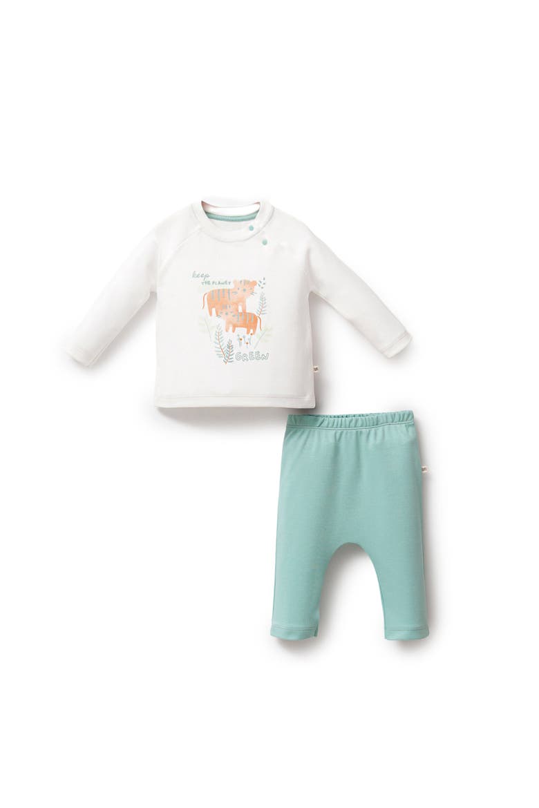 Tiger Outfit Set, Main, color, Blue-Green