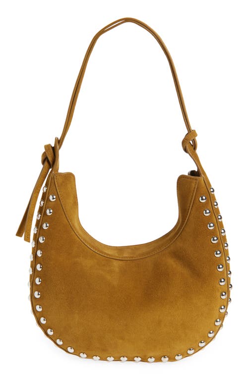 Reformation Medium Rosetta Shoulder Bag In Bog Suede With Studs