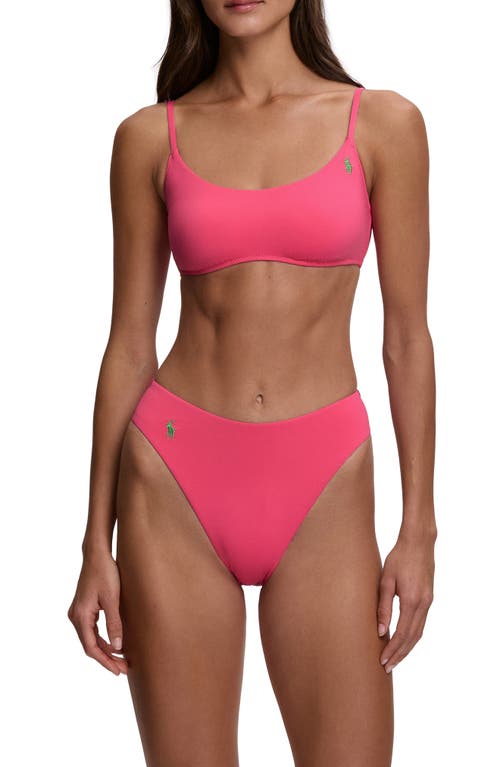Polo Ralph Lauren Modern High Cut Bikini Bottoms In Pink