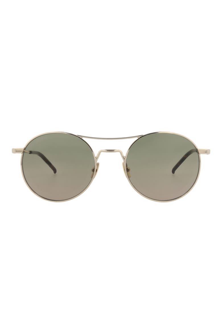 51mm Gradient Aviator Sunglasses, Main, color, GOLD GOLD GREEN