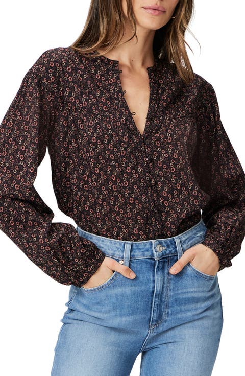 Marline Floral Cotton Blend Top