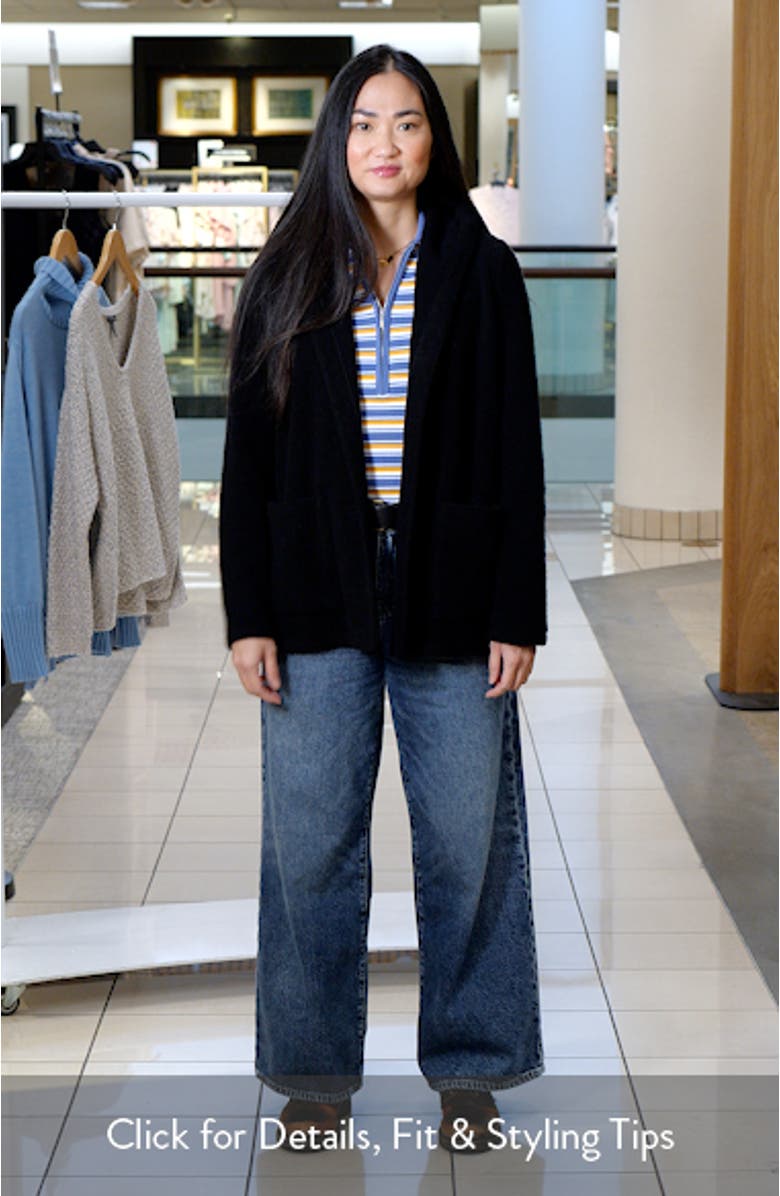 Open Front Recycled Wool Blend Bouclé Hooded Jacket, sales video thumbnail