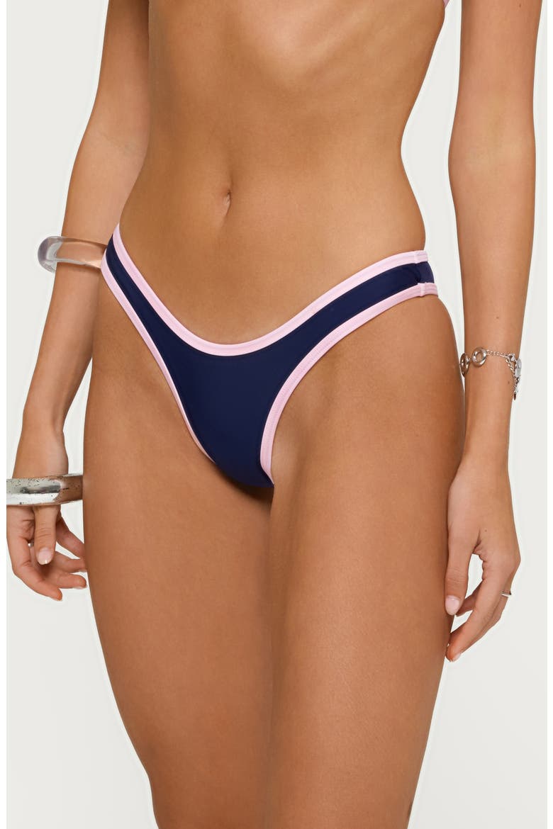 Kina Contrast Bikini Bottoms, Alternate, color, NAVY