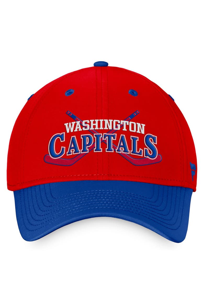 Men's Fanatics Branded Red/Blue Washington Capitals Heritage Vintage Flex Hat, Alternate, color, Red