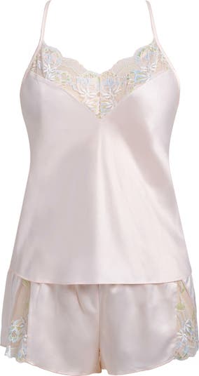 Lacey Stretch Satin Short Pajamas