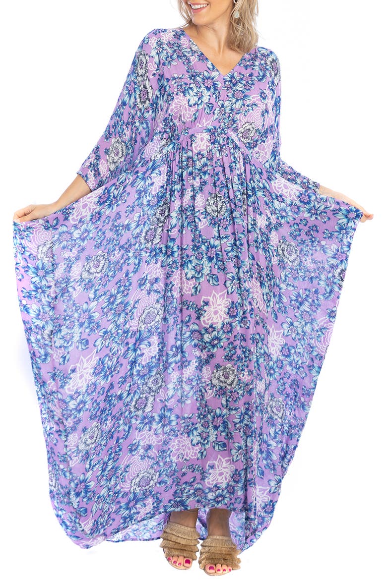 Floral Kaftan, Main, color, PURPLE