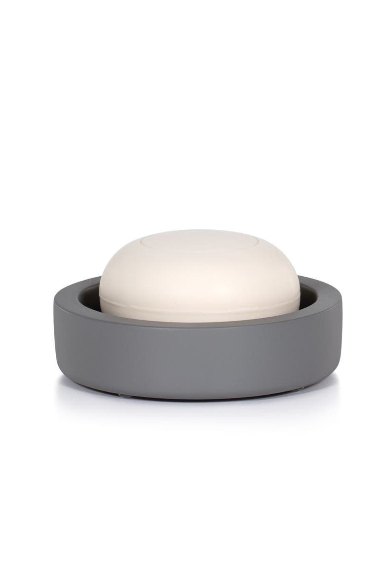 Domus Smoke Matte Soap Dish, Main, color, GREY