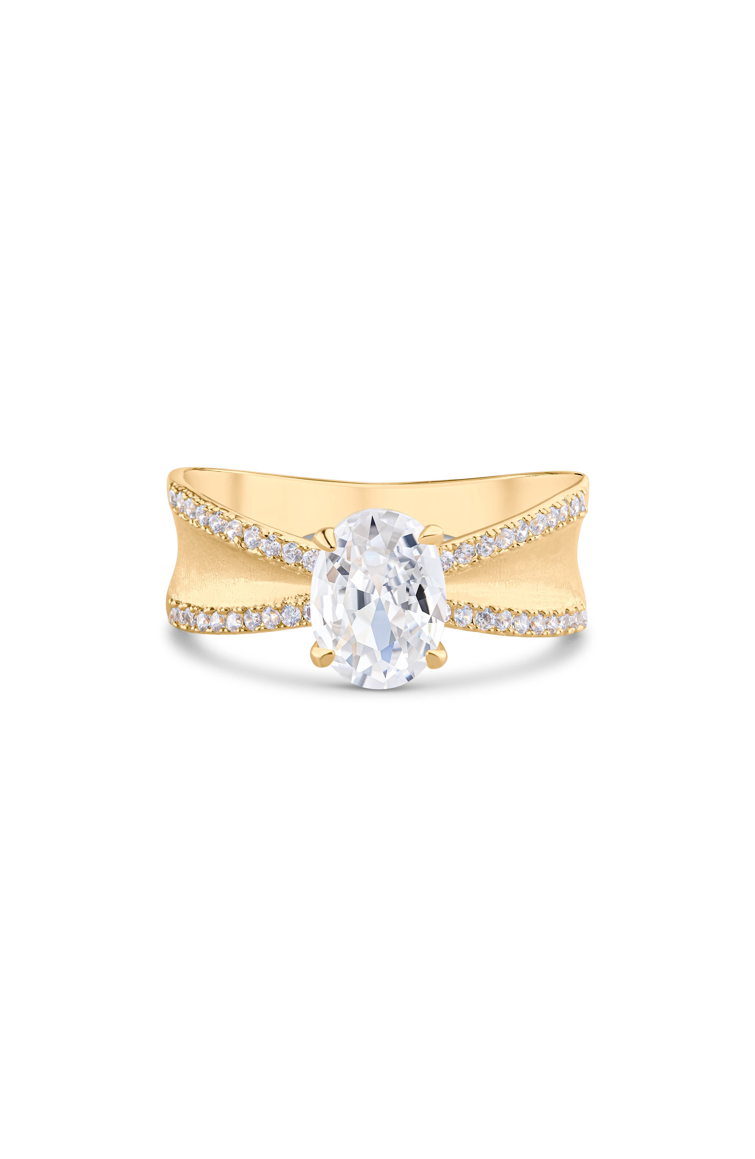 CZ by Kenneth Jay Lane Oval Cubic Zirconia Pavé Ring