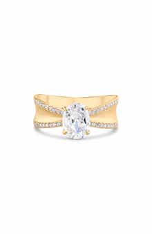 CZ by Kenneth Jay Lane Oval Cubic Zirconia Pavé Ring