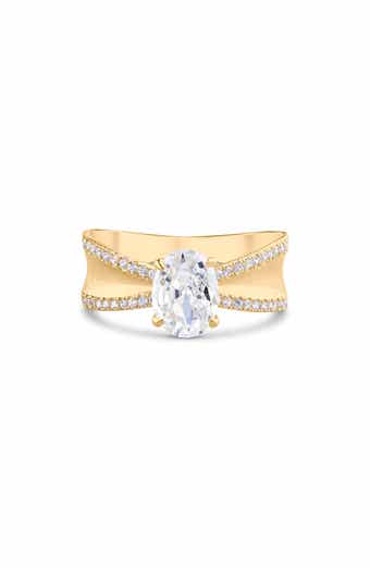 CZ by Kenneth Jay Lane Oval Cubic Zirconia Pavé Ring