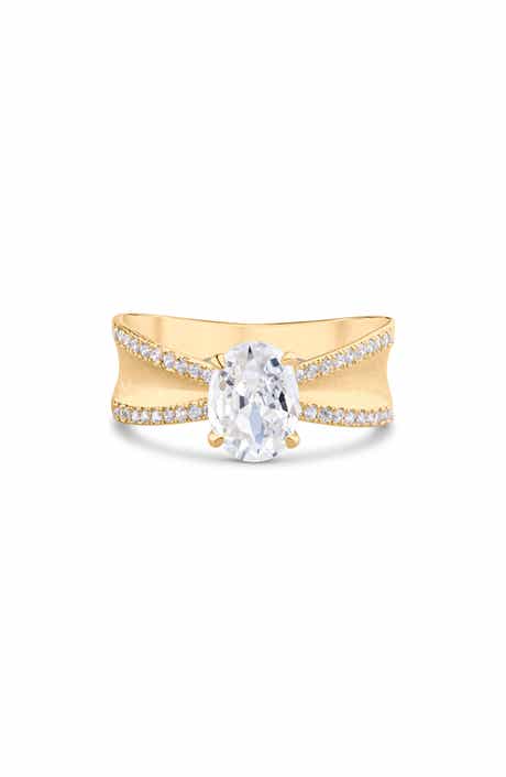 CZ by Kenneth Jay Lane Oval Cubic Zirconia Pavé Ring
