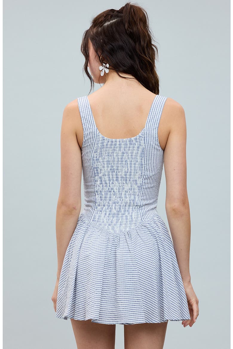 Sleeveless Cotton Tank Minidress, Alternate, color, LIGHT BLUE