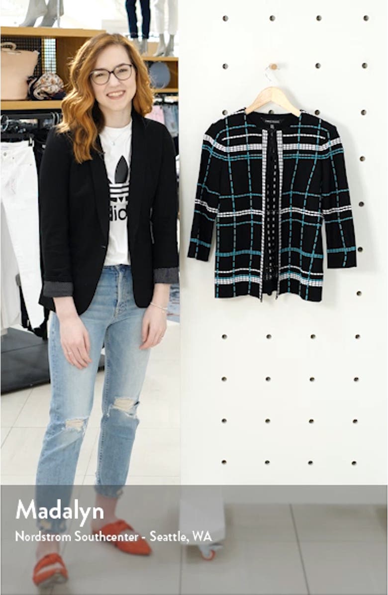 Pickstitch Plaid Boxy Jacket, sales video thumbnail