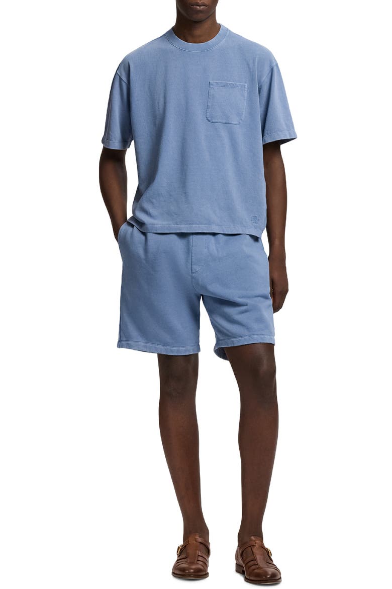Oversize Vintage Cotton Jersey Pocket T-Shirt, Alternate, color, BLUE