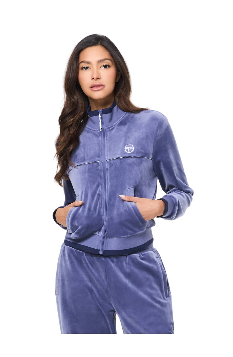 Sergio Tacchini Leta Velour Jacket, Main, color, Heron