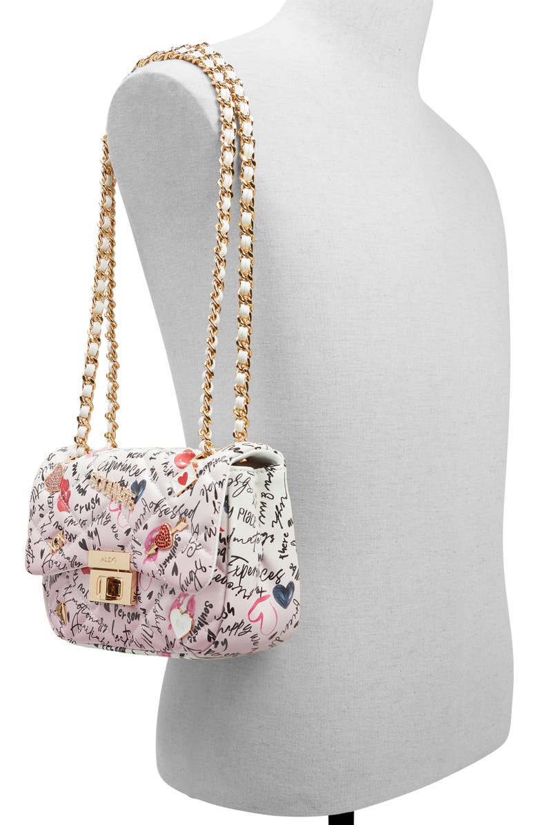 ALDO Love Note Quilted Crossbody Bag, Alternate, color,