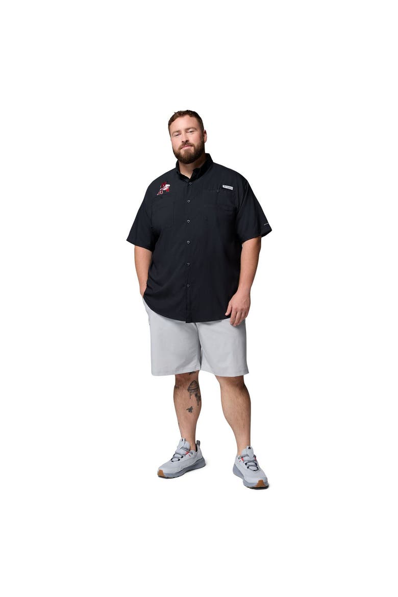 Men's Columbia  Black Arkansas Razorbacks Big & Tall Tamiami Omni-Shade Button-Down Shirt, Alternate, color, Black
