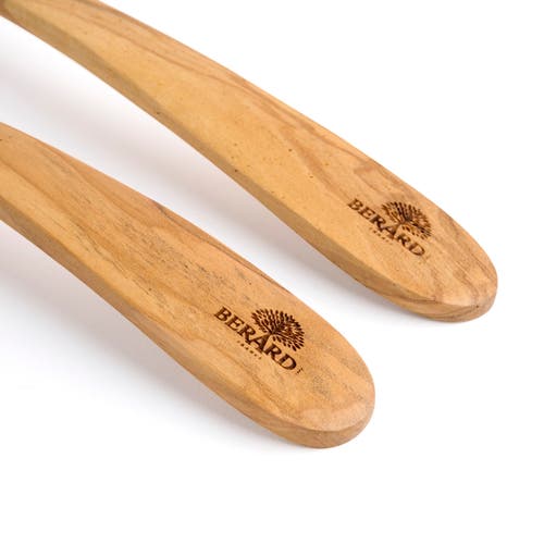 Berard Handcrafted Olive Wood 2 Piece Salad Serving Set, 12 Inch In Brown