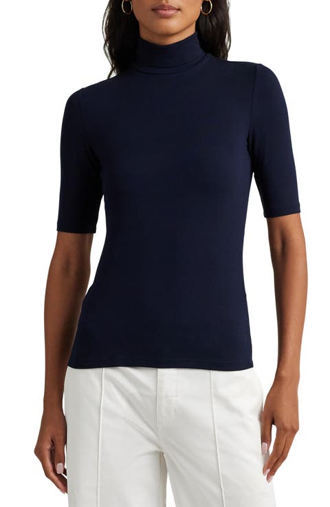 Jersey Turtleneck Top