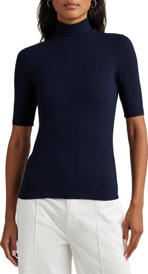 ラルフ・ローレン Lauren Ralph Lauren ストレッチ Jersey Turtleneck レディース シャツ トップス Festive Lauren Ralph Lauren Knit Jersey Turtleneck Top | Dillard's
