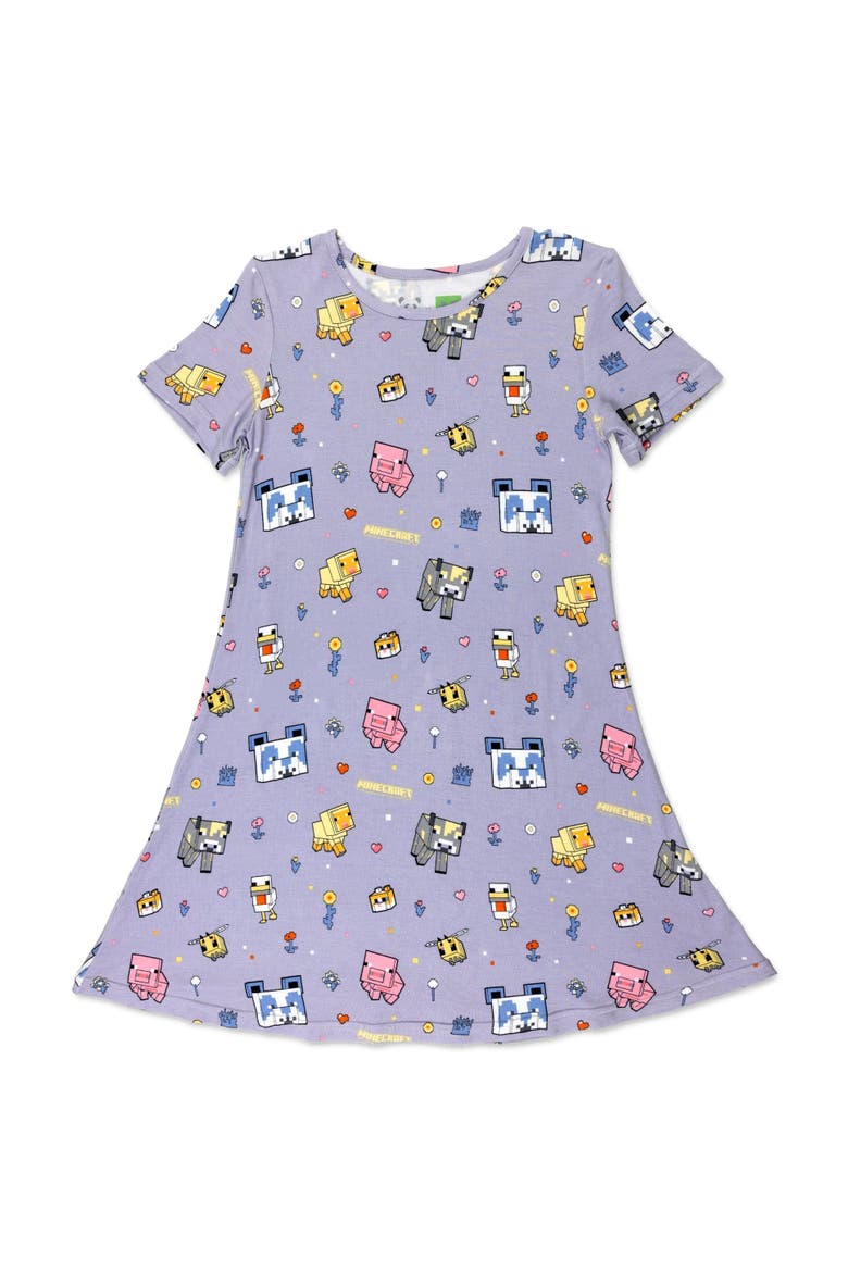 Kids' Minecraft Pixel Pals Short Sleeve Dress, Main, color, Minecraft Pixel Pals