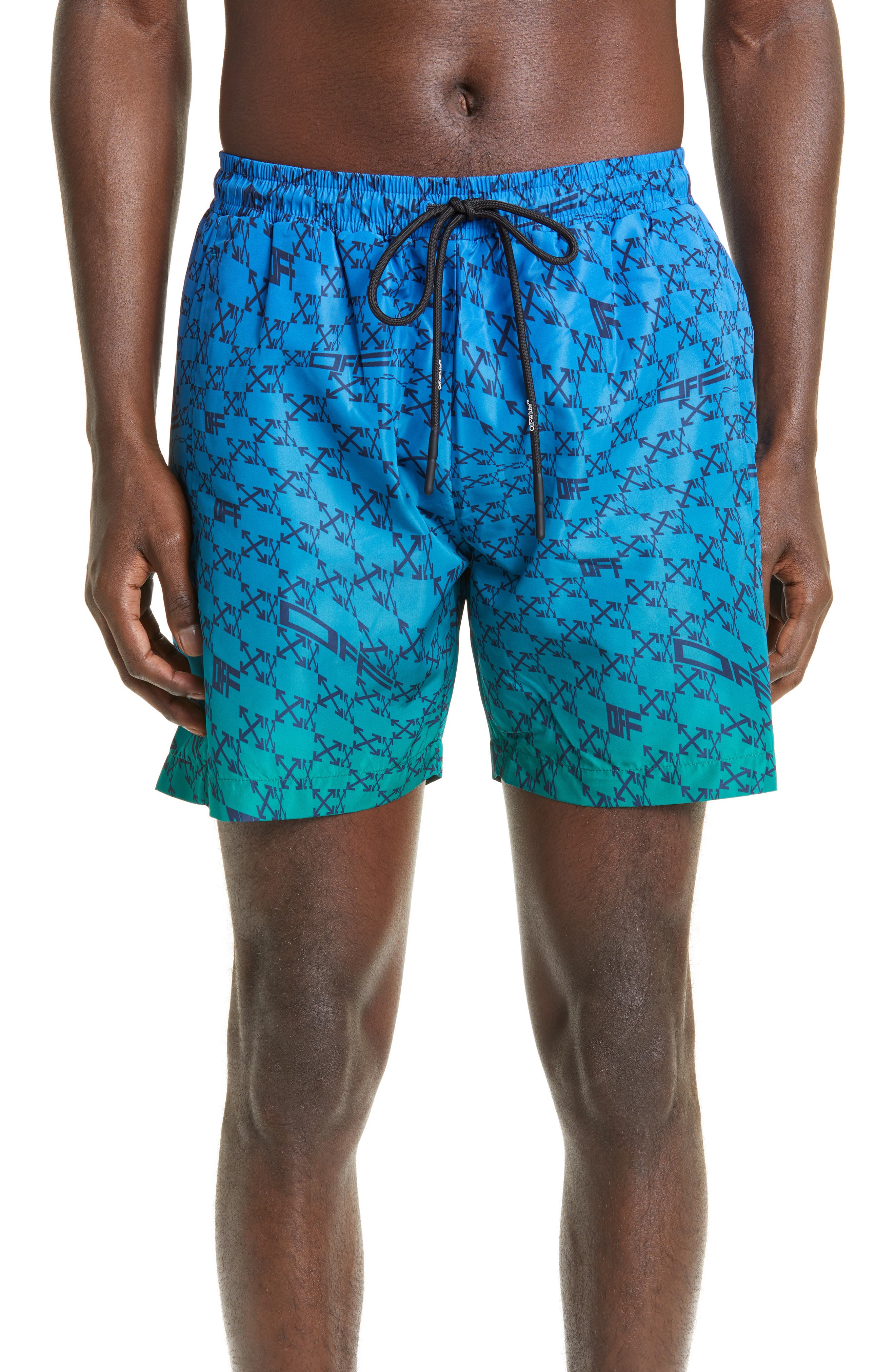 Off-White Monogram Arrow Swim Trunks (Men) | Nordstrom