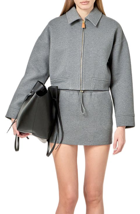 Crop Zip Cotton Jacket