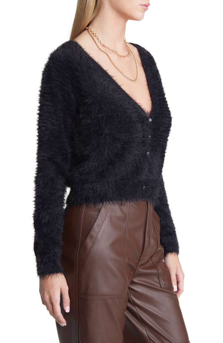 Open Edit Eyelash Knit Crop Cardigan, Alternate, color,