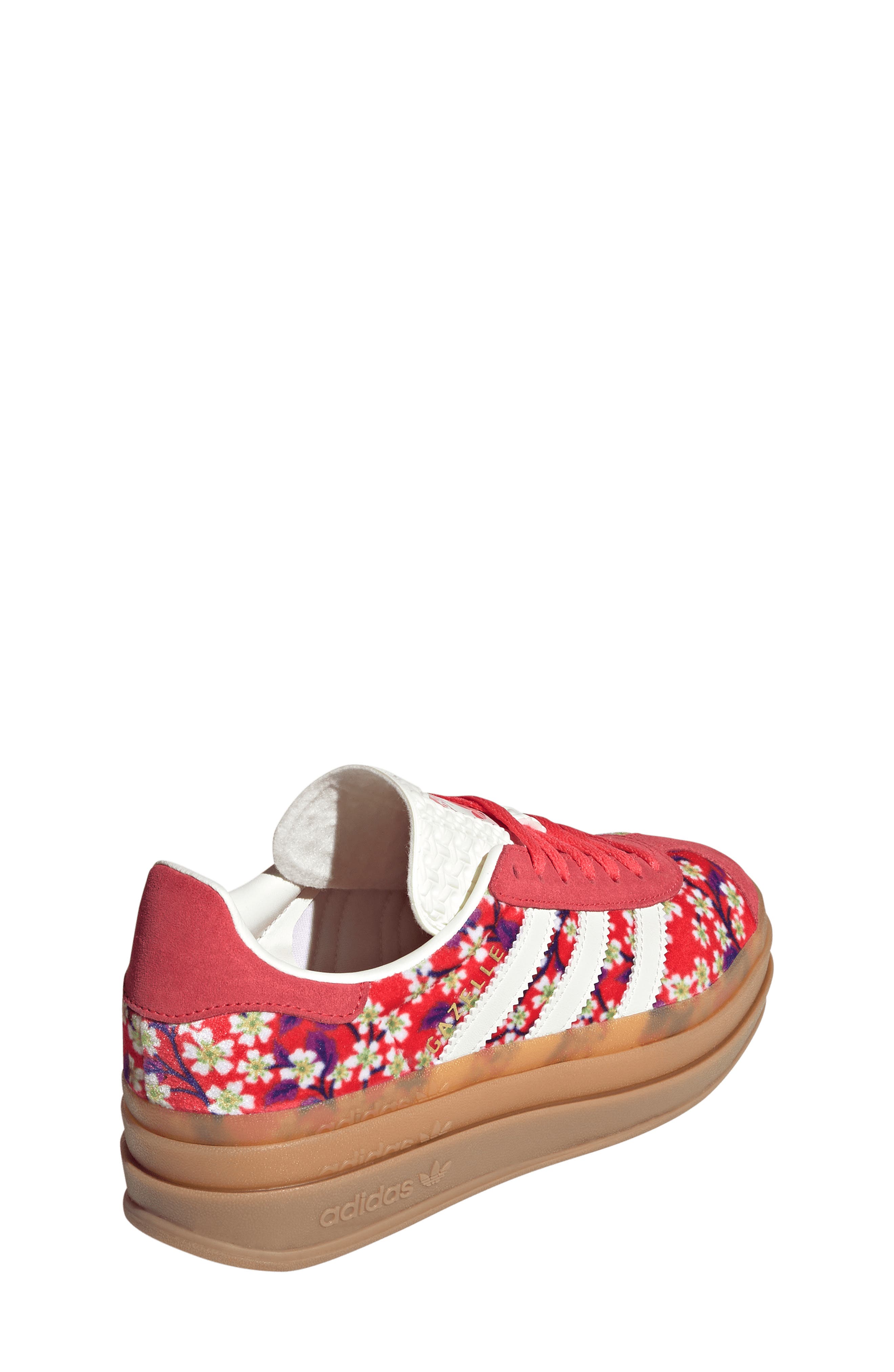 adidas x Liberty London Kids' Gazelle Bold Sneaker, Alternate, color, Off White/ Red