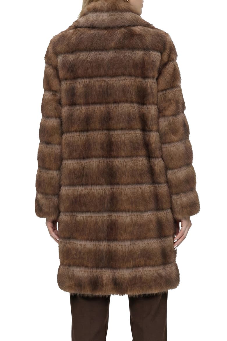 Fur-Free Sable (Faux Fur) Short Coat, Alternate, color, BROWN