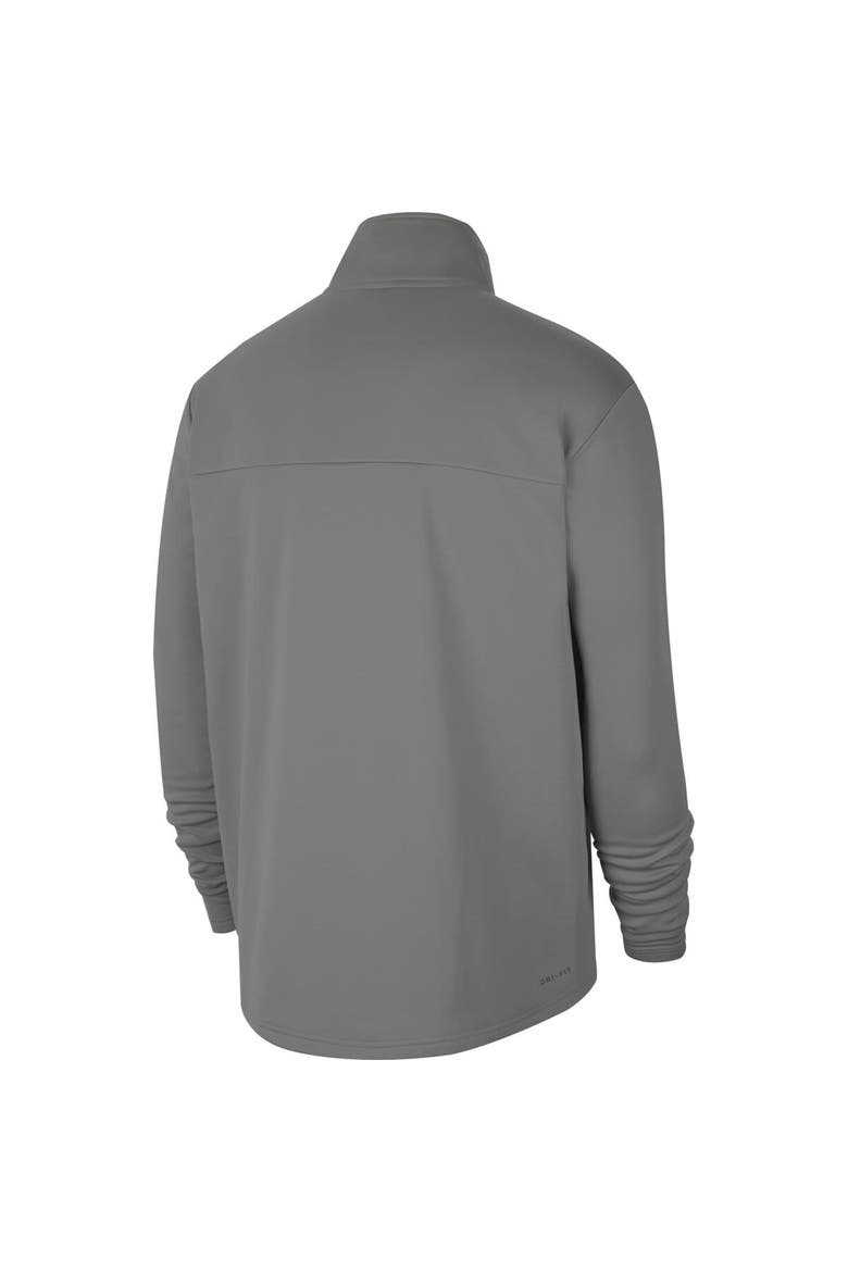 Men's Jordan Brand Gray Florida Gators 2021 Coaches Top Performance Half-Zip Jacket, Alternate, color, Gray