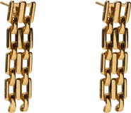 Argento Vivo Sterling Silver Panthera Link Linear Drop Earrings