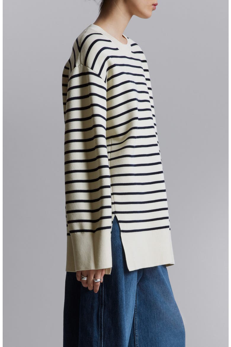 Stripe Sweater, Alternate, color, WHITE DUSTY LIGHT