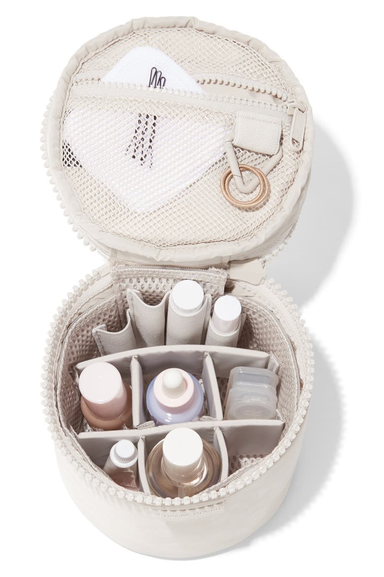 Mila Repreve® Recycled Polyester Small Toiletry Organizer Bag, Alternate, color, MOONBEAM