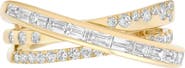 Sara Weinstock Papua 18K Gold & Diamond Triple Crossover Ring