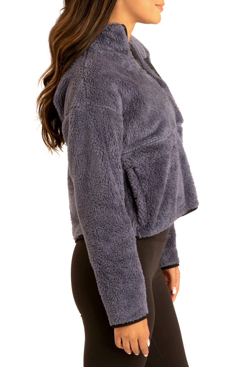 Katya Half Zip Fleece Jacket, Alternate, color, INDIGO SEA / NIGHT SKY