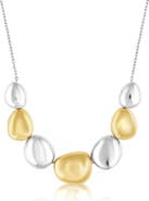 Sienna Vale Irregular Two-Tone Pebble Statement Necklace