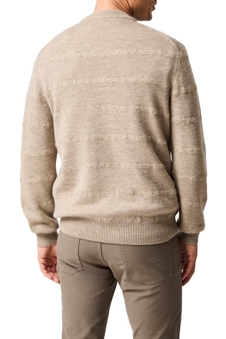 Bill's Way Textured Stripe Sweater, Alternate, color, NATURAL