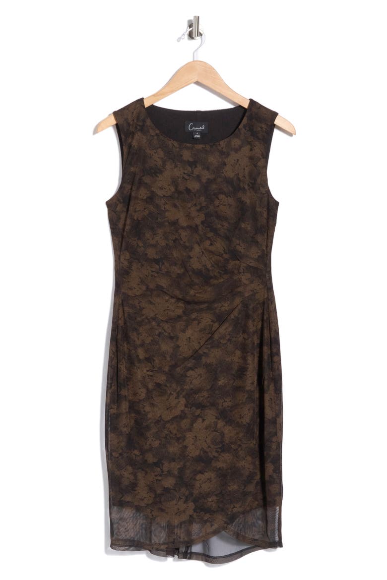 Floral Mesh Dress, Alternate, color, BRONZE
