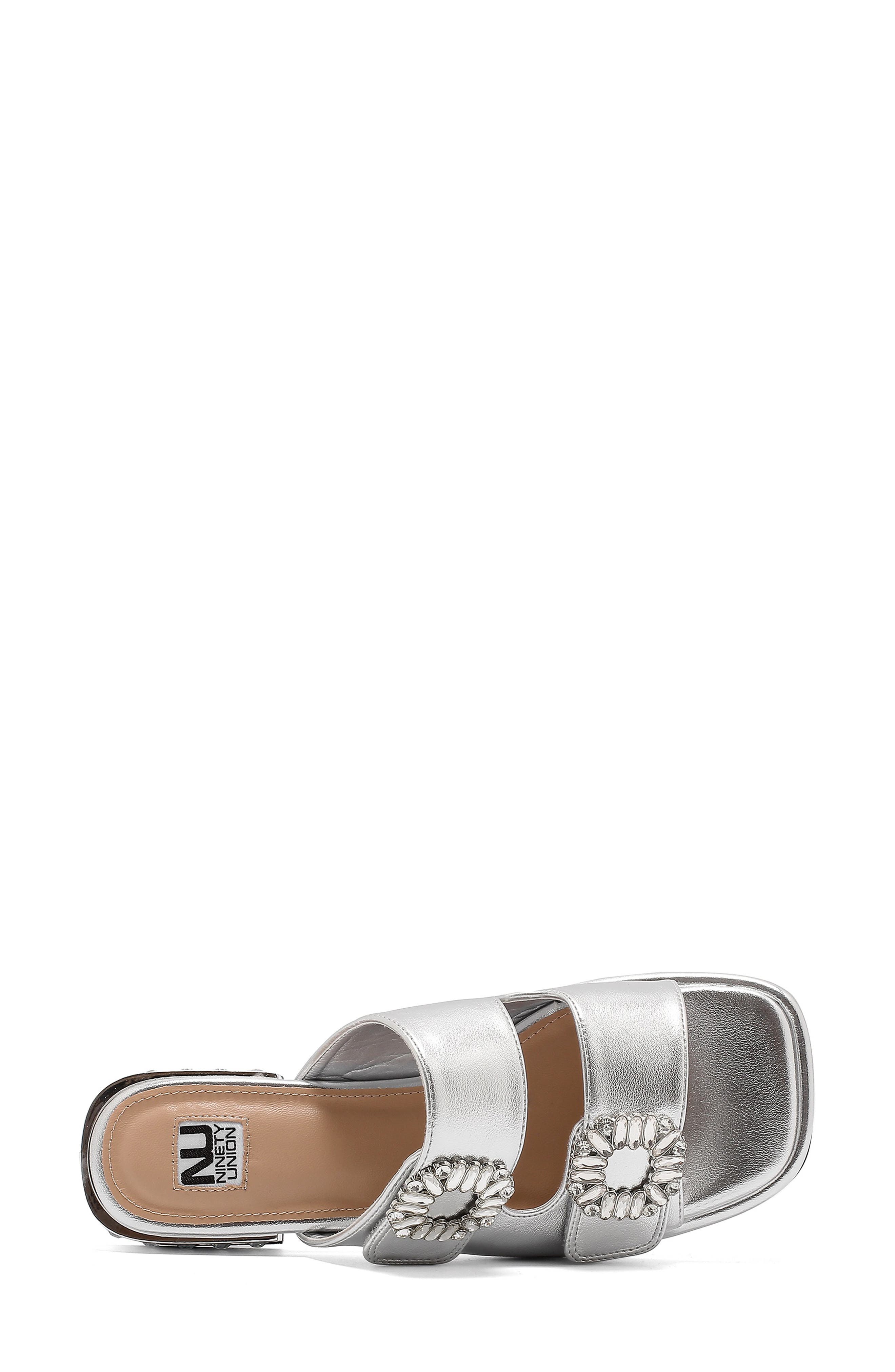 Resort Rhinestone Slide Sandal, Alternate, color, SILVER