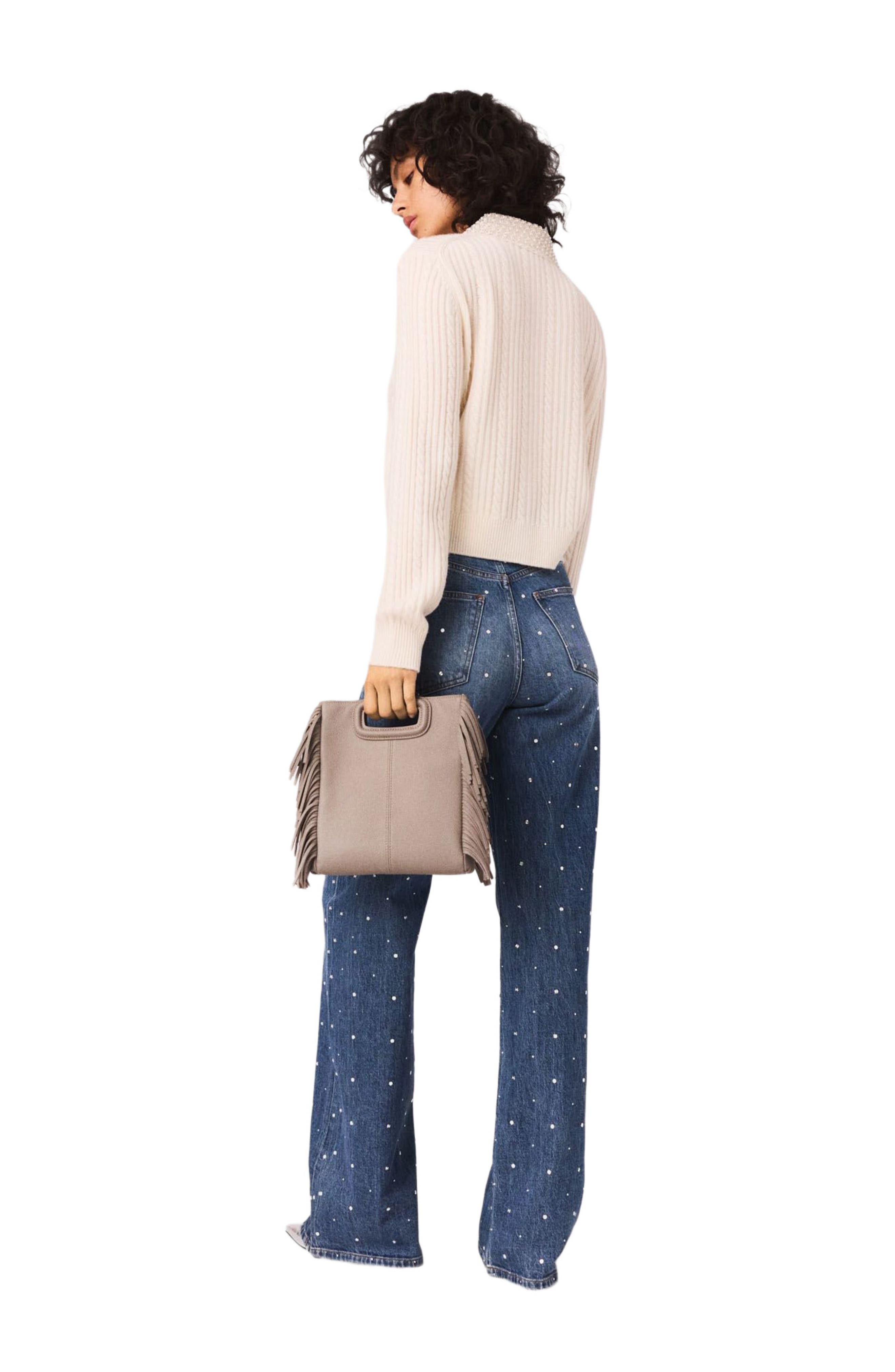 Knit cardigan with removable collar - image 2