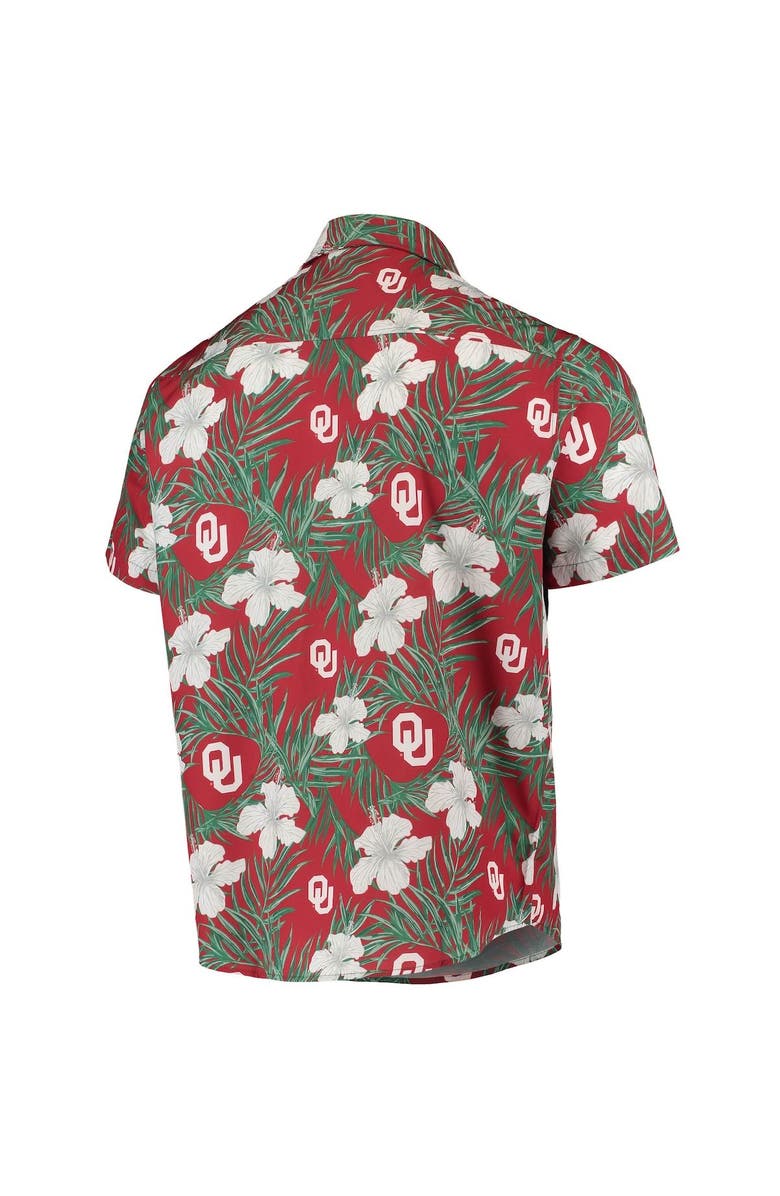 FOCO Men's Crimson Oklahoma Sooners Floral Button-Up Shirt, Alternate, color, Crimson