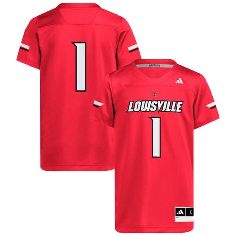 Youth adidas #1 Red Louisville Cardinals Replica Jersey