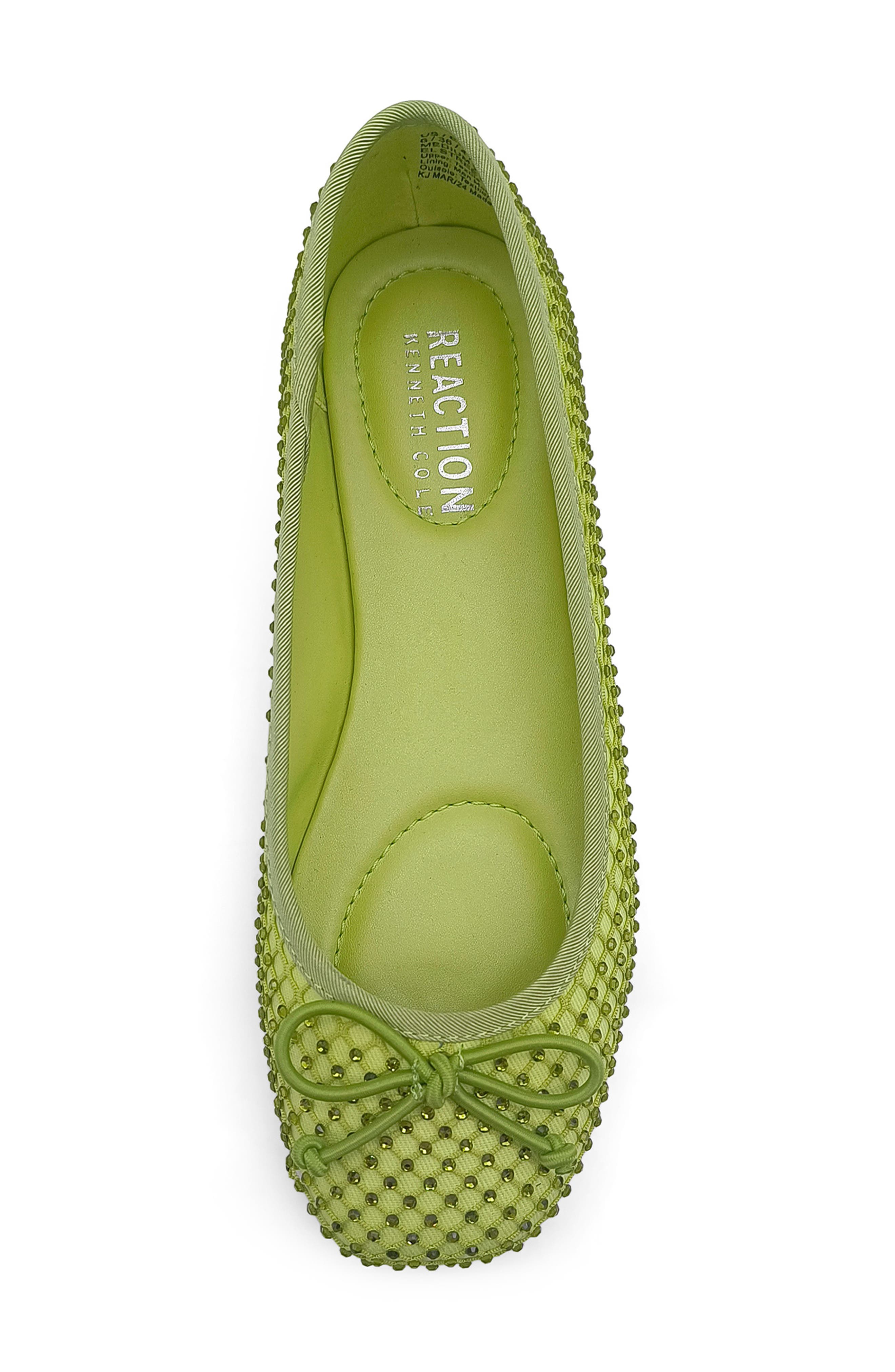 Reaction Kenneth Cole Elstree Mesh Ballet Flat, Alternate, color, Lime