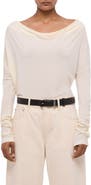 Helmut Lang Long Sleeve Cowl Back Top